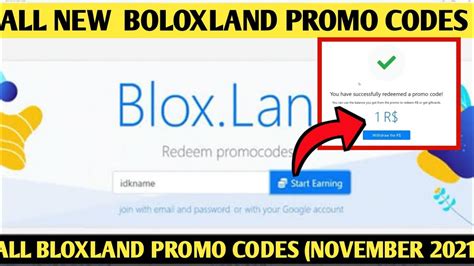 land) march 2021 . . Bloxland promo codes